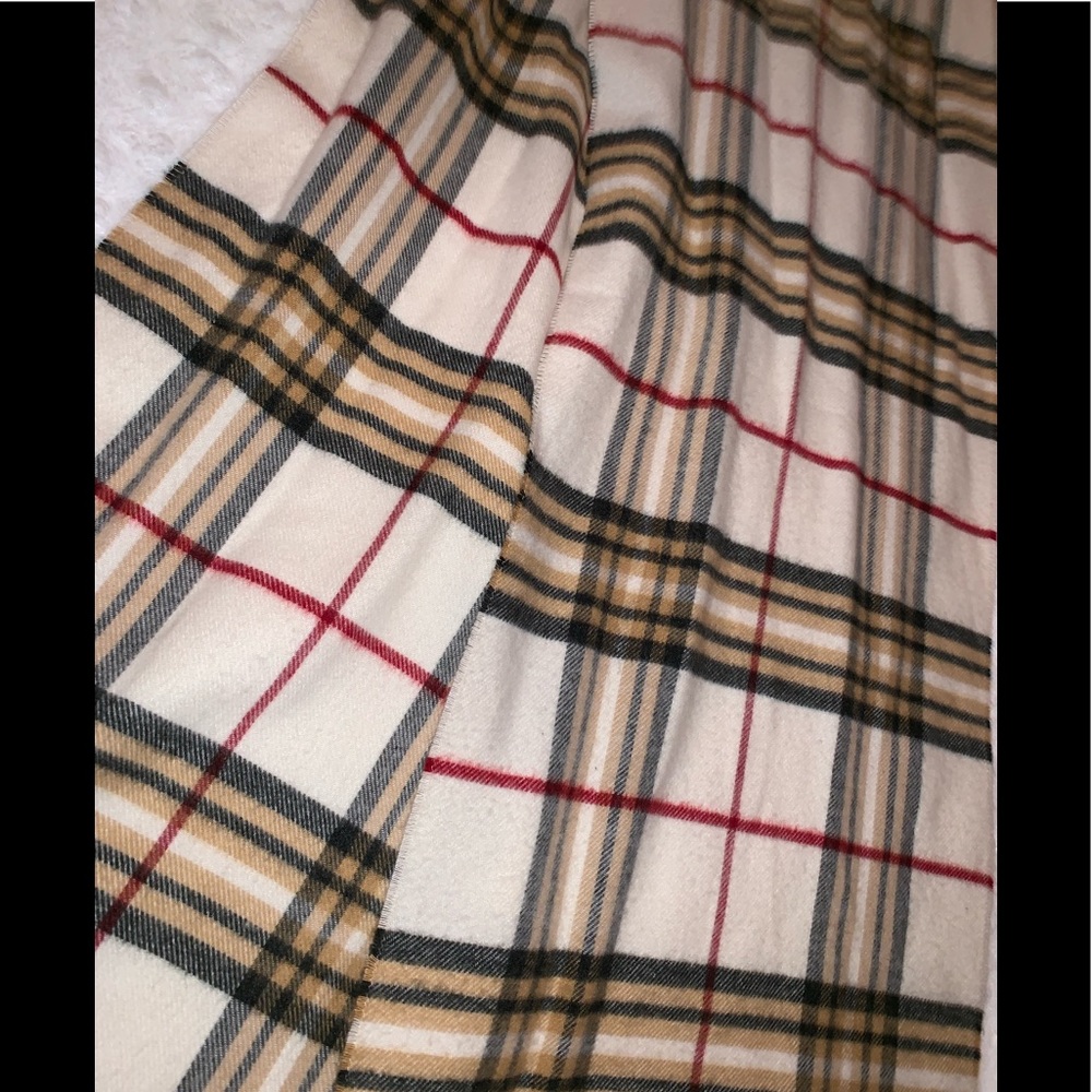 Plaid Fringe Scarf
